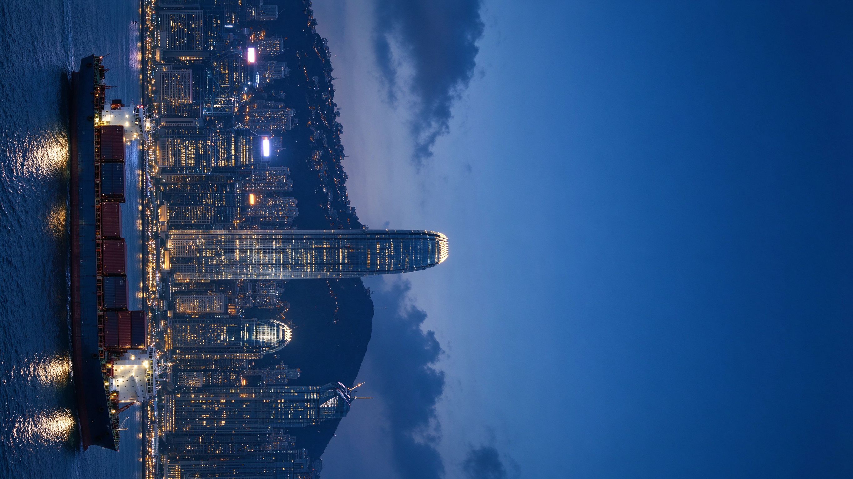 香港维多利亚港天际线